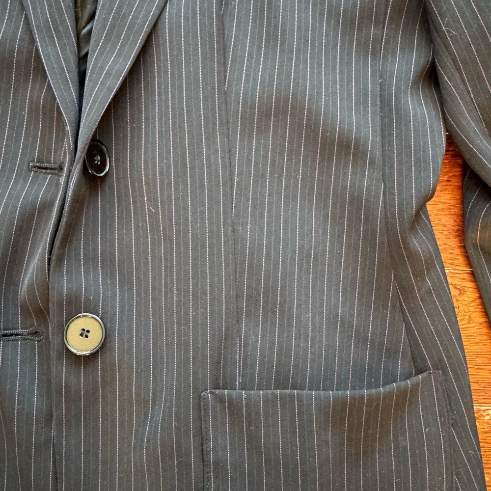 Jones New York Black Pinstripe Blazer